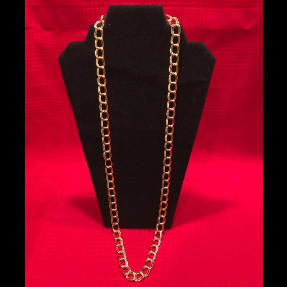 34” Twisted Double Link Goldtone Necklace